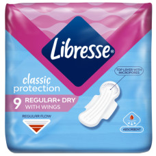 Гігієнічні прокладки Libresse Classic Protection Regular Dry 9 шт. (7322541233222)
