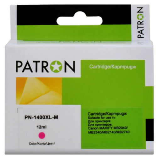 Картридж Patron Canon PGI-1400M XL (9203B001) 900 арк (PN-1400XL-M)