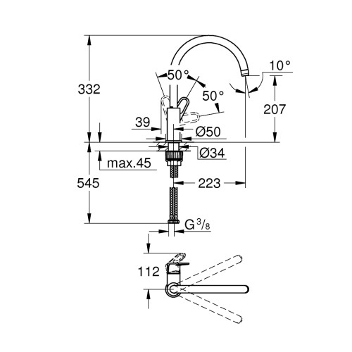 Змішувач Grohe 31555001 (CV030532)