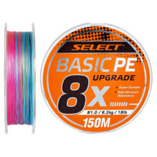 Шнур Select Basic PE 8x 150m Multi Color 1.0/0.14mm 18lb/8.2kg (1870.31.44)