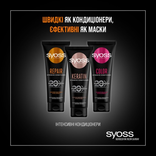 Кондиціонер для волосся Syoss Keratin Інтенсивний з екстрактом блакитного лотосу для ламкого волосся 250 мл (9000101665703)