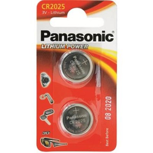 Батарейка PANASONIC CR 2025 * 2 LITHIUM (CR-2025EL/2B)