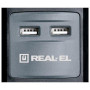 Мережевий подовжувач REAL-EL RS-3 USB CHARGE 1.8m, black (EL122500001)