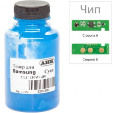 Тонер SAMSUNG SL-C430 30г+chip Cyan AHK (3202629)