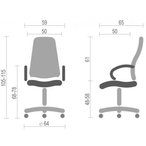Офісне крісло АКЛАС КапFXСНTILTЖелтое (09901)