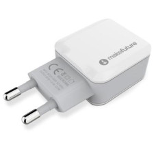 Зарядний пристрій MakeFuture 2 USB (2.4 A) White (MCW-21WH)