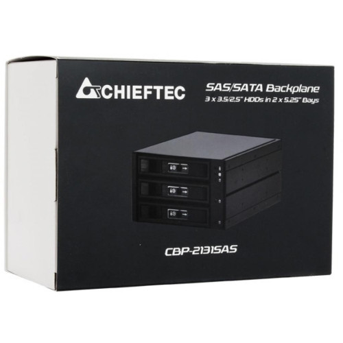 Бекплейн Chieftec 2x5.25"/3x3.5" Hot-Swap Aluminium (CBP-2131SAS)