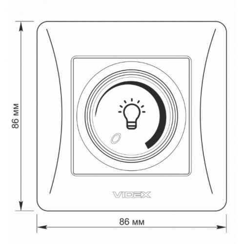 Світлорегулятор Videx BINERA LED 200Вт чорний граф (VF-BNDML200-BG)