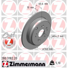 Гальмівний диск ZIMMERMANN 280.3182.20