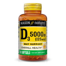 Вітамін Mason Natural Вітамін D3 5000 МО, Vitamin D3, 50 гелевих капсул (MAV15339)