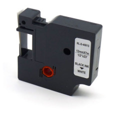 Стрічка для принтера етикеток UKRMARK RL-D-45013P-BK/WT, аналог DYMO S0720530, 12мм х 7м. (CD45013P)