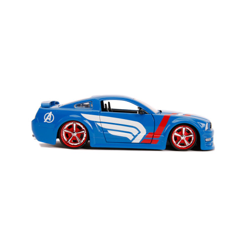 Машина Jada металева Марвел Месники Ford Mustang GT (2006) + фігурка Капітана Америки 1:24 (253225007)