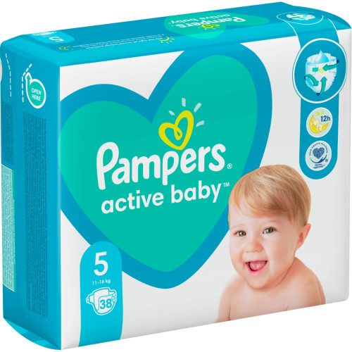 Підгузки Pampers Active Baby Junior Размер 5 (11-16 кг) 38 шт (8006540207796)