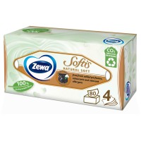 Серветки косметичні Zewa Softis Natural Soft 80 шт. (7322541351414)