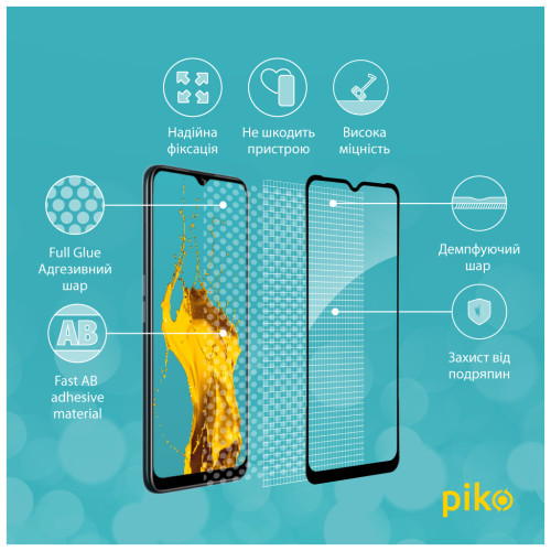 Скло захисне Piko Full Glue RealMe C31 (1283126540769)