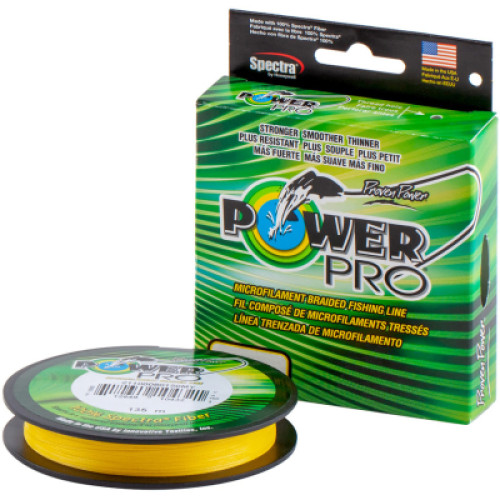 Шнур Power Pro Hi-Vis Yellow 135m 0.06mm 6.5lb/3.0kg (2266.78.50)