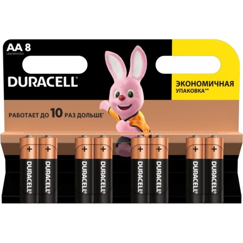 Батарейка Duracell AA MN1500 LR06 * 8 (5000394006522 / 81417083 / 81480361)