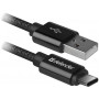 Дата кабель USB 2.0 AM to Type-C 1.0m USB09-03T PRO Black Defender (87814)