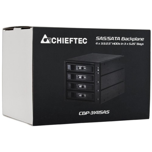 Бекплейн Chieftec 3x5.25"/4x3.5" Hot-Swap Aluminium (CBP-3141SAS)