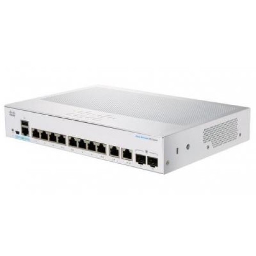 Комутатор мережевий Cisco CBS350-8T-E-2G-EU