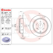 Гальмівний диск Brembo 08.A871.10