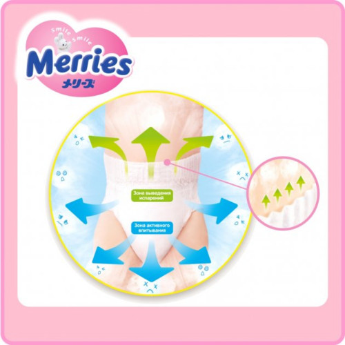 Підгузок Merries трусики для дітей розмір L 9-14 кг 27 шт (584753)