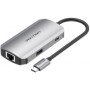 Концентратор Vention USB3.1 Type-C --> USB 3.0x3/RJ45 Gigabit/PD 100W Hub 5-in-1 (TNFHB)