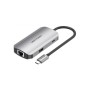 Концентратор Vention USB3.1 Type-C --> USB 3.0x3/RJ45 Gigabit/PD 100W Hub 5-in-1 (TNFHB)