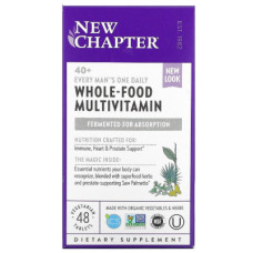Мультивітамін New Chapter Щоденні Мультівітаміни для Чоловіків 40+, Every Man's, 48 та (NCR-00370)