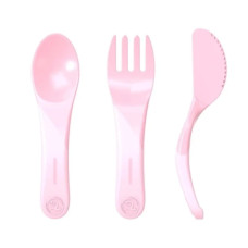 Набір дитячого посуду Twistshake 6+ столових приборів світло-рожеві (78199)