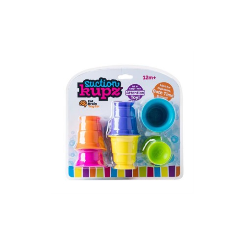 Розвиваюча іграшка Fat Brain Toys тактильна М'які чашки Suction Kupz 6 шт (F183ML)