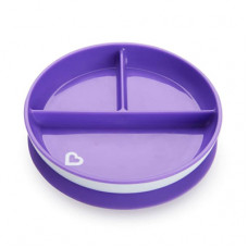 Набір дитячого посуду Munchkin тарілка секційна на присосці фіолетова (27160.03)
