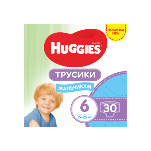 Підгузок Huggies Pants 6 Jumbo (15-25 кг) для хлопчиків 30 шт (5029053564302)