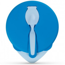 Набір дитячого посуду Baboo тарілочка глибока з кришкою та ложечкою синя (90594)