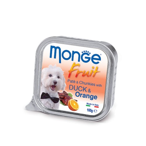 Консерви для собак Monge DOG FRUIT качка з апельсином 100 г (8009470013239)