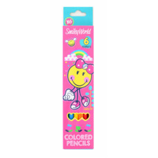 Олівці кольорові Yes "Smiley World"(pink) 6 кол. (290399)