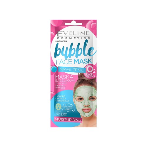 Маска для обличчя Eveline Cosmetics Bubble Face Mask Зволожуюча бульбашкова тканинна (5901761986334)