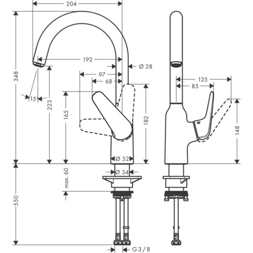 Змішувач Hansgrohe Focus M42 (71802000)