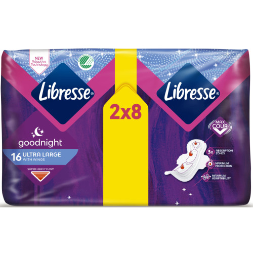 Гігієнічні прокладки Libresse Ultra Goodnight Large 16 шт. (7322540960273)