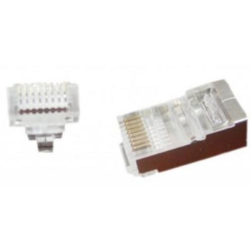 Конектор Cablexpert RJ45 cat.5e FTP 8P8C (наскрізні отв., позолоч. конт.) 100 шт (LC-PTU-01/100)