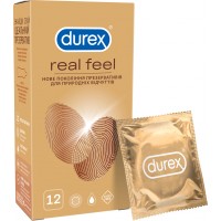 Презервативи Durex Real Feel з синтетичного латексу (безлатексні) 12 шт. (5052197026719)