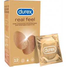Презервативи Durex Real Feel з синтетичного латексу (безлатексні) 12 шт. (5052197026719)