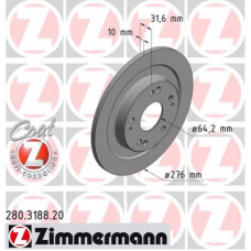 Гальмівний диск ZIMMERMANN 280.3188.20