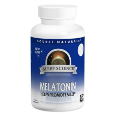 Амінокислота Source Naturals Мелатонін 1 мг, Смак м'яти, Sleep Science, 100 таблеток для (SNS-00709)