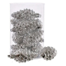 Ялинкова іграшка Jumi Шишка, 12 шт (6 см) срібло. (5900410544130)