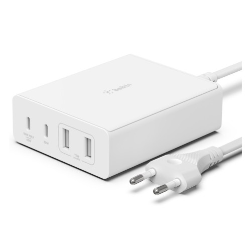 Зарядний пристрій Belkin Home Charger 108W GAN Dual USB-С/USB-A (WCH010VFWH)