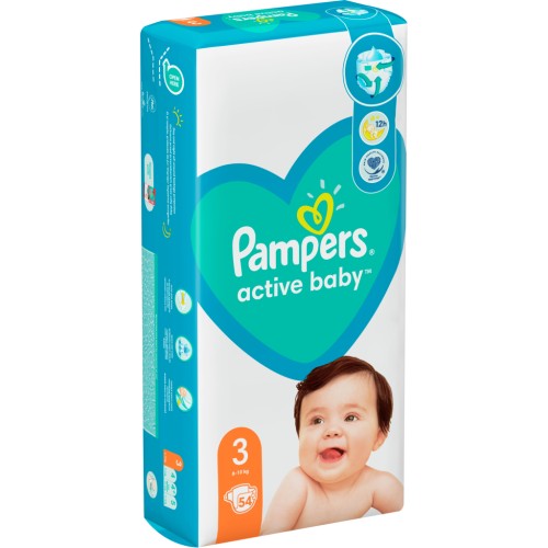 Підгузки Pampers Active Baby Розмір 3 (6-10 кг) 54 шт (8001090948977)