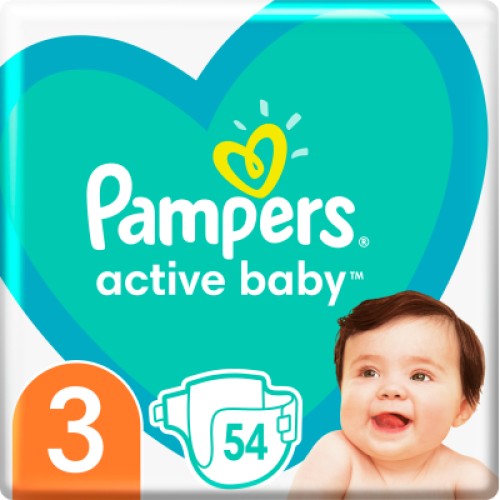 Підгузки Pampers Active Baby Розмір 3 (6-10 кг) 54 шт (8001090948977)