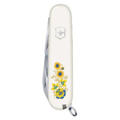 Ніж Victorinox Spartan Ukraine White "Квіти" (1.3603.7_T1050u)