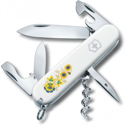 Ніж Victorinox Spartan Ukraine White "Квіти" (1.3603.7_T1050u)